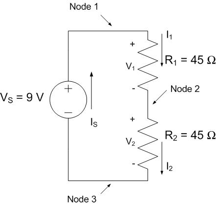 V:\Courses\ECE315\2009 Fall\Wilson\Textbook\Drawings\02 ExampleProblem with 2 resistors in series -nodes.jpg