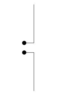 Simple dipole antenna made from two wires: the antenna is an open structure that creates an electric field between the two halves when a voltage is applied